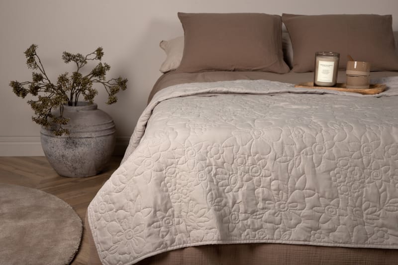 DELRIDGE Överkast 260x260 cm Beige - Sängkläder - Överkast dubbelsäng - Överkast
