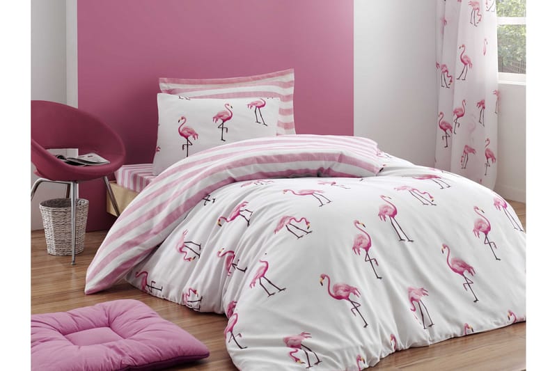 ENLORA HOME Bäddset Enkelt 3-dels Rosa - Överkast - Överkast enkelsäng - Sängkläder