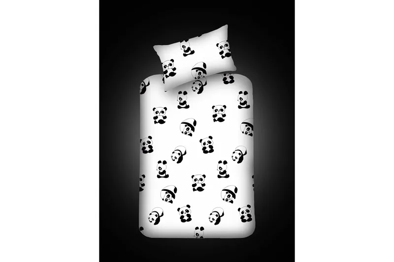 EnLora Home Lakan Enkelt 100x200 cm+Kuddfodral - Svart/Vit - Textilier & mattor - Sängkläder - Bäddset & påslakanset