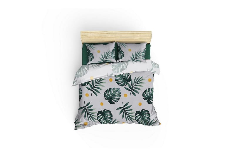 EnLora Home Överkast 200x235 cm - Vit/Grön/Gul - Textilier & mattor - Sängkläder - Överkast