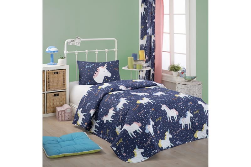 EPONJ HOME Överkast Blå - Överkast - Överkast enkelsäng - Sängkläder