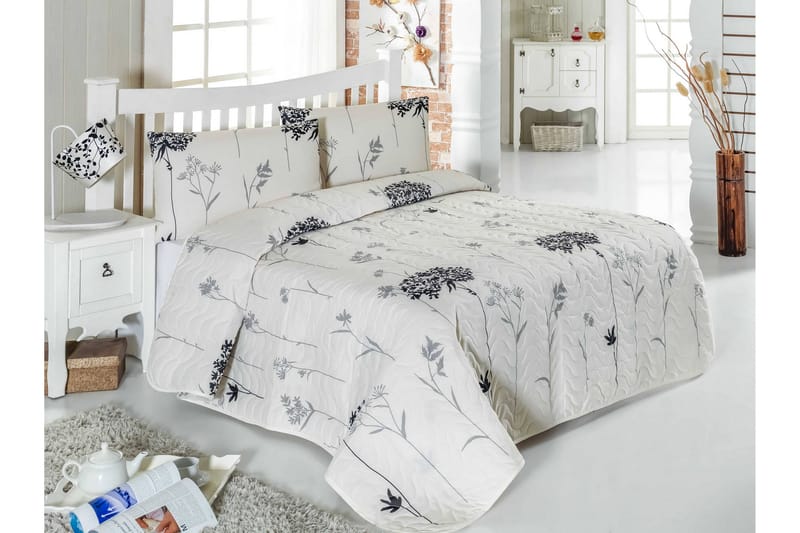 EPONJ HOME Överkast Dubbelt 200x220 Quilt+2 Örngott Grå/Beig - Textilier & mattor - Sängkläder - Överkast