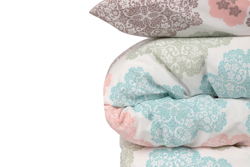 Eponj Home Överkast Dubbelt 200x235+Lakan+2 Kuddfodral - Vit/Turkos/Grön/Beige - Textilier & mattor - Sängkläder - Överkast