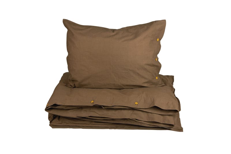 HYGGE Bäddset 220x210 cm Brun - Bäddset & påslakanset - Bäddset dubbelsäng - Sängkläder