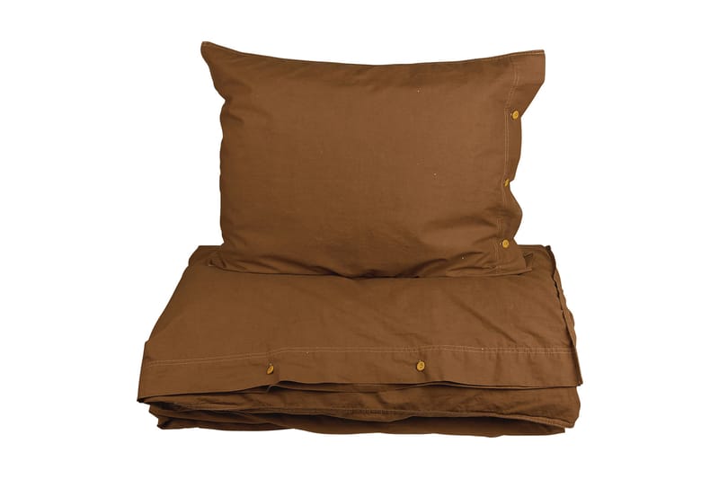HYGGE Bäddset 220x210 cm Konjak - Bäddset & påslakanset - Bäddset dubbelsäng - Sängkläder
