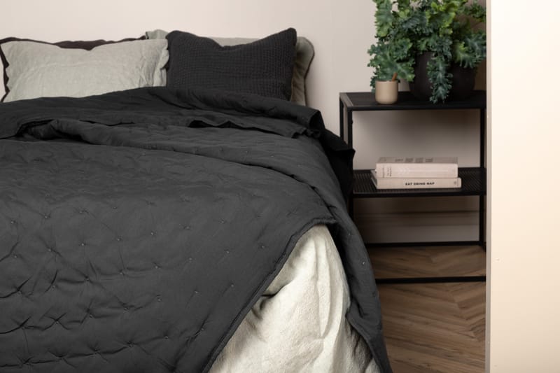 KIRSLA Överkast 180x260 cm Antracit - Överkast - Sängkläder - Överkast dubbelsäng