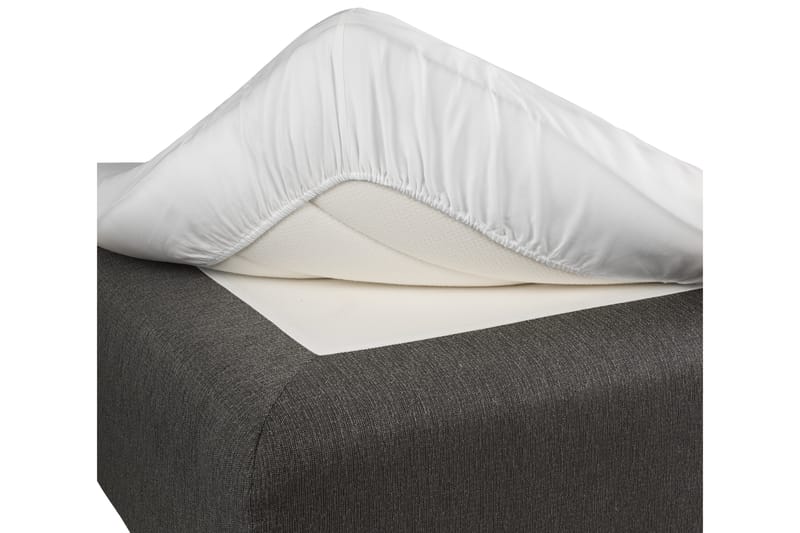 BORGANÄS Dra på lakan Satin 160x200 Vit - Textilier & mattor - Sängkläder - Underlakan - Dra-på-lakan