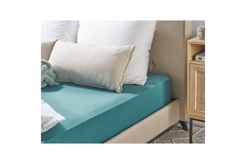 Dra-på-lakan Hofuf Turkos, 160x200 cm - Turkos, 160x200 cm - Textilier & mattor - Sängkläder - Underlakan - Dra-på-lakan