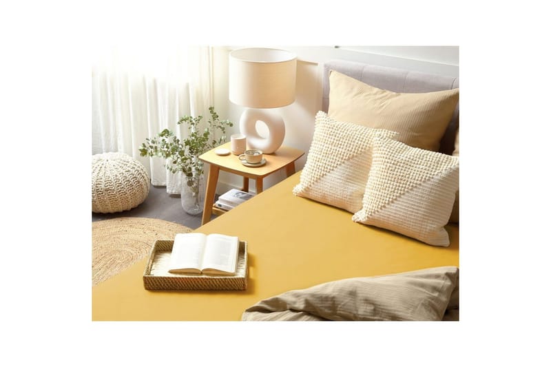 Dra-på-lakan Janbu Senapsgul, 140x200 cm - Senapsgul, 140x200 cm - Textilier & mattor - Sängkläder - Underlakan - Dra-på-lakan