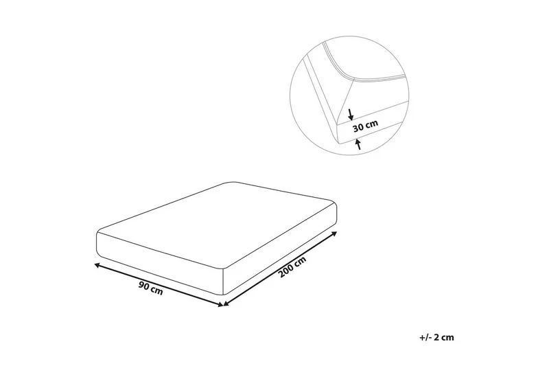 Dra-på-lakan Janbu Vit, 90x200 cm - Vit, 90x200 cm - Textilier & mattor - Sängkläder - Underlakan - Dra-på-lakan