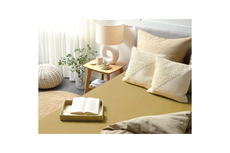 Dra-på-lakan Janbu Olivgrön, 200x200 cm - Olivgrön, 200x200 cm - Textilier & mattor - Sängkläder - Underlakan - Dra-på-lakan