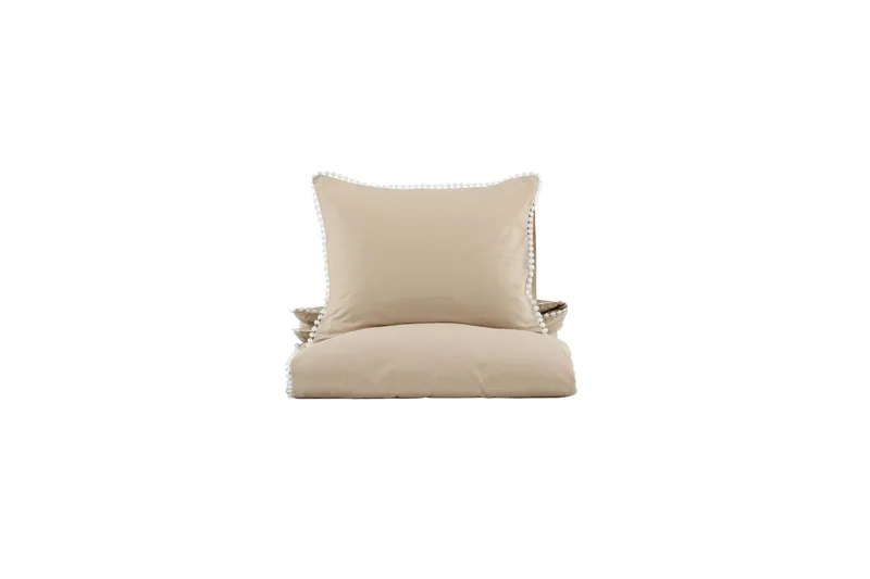 Livia Bäddset 2-Dels 150x200/50x60 cm - Beige/Vit - Textilier & mattor - Sängkläder - Bäddset & påslakanset