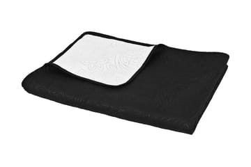 Överkast dubbelsidigt 170x210 cm svart och vit