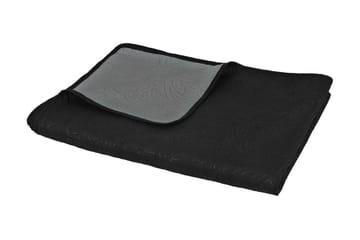Överkast dubbelsidigt 230x260 cm grå och svart