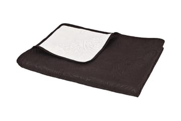 Överkast dubbelsidigt 230x260 cm gräddvit och brun