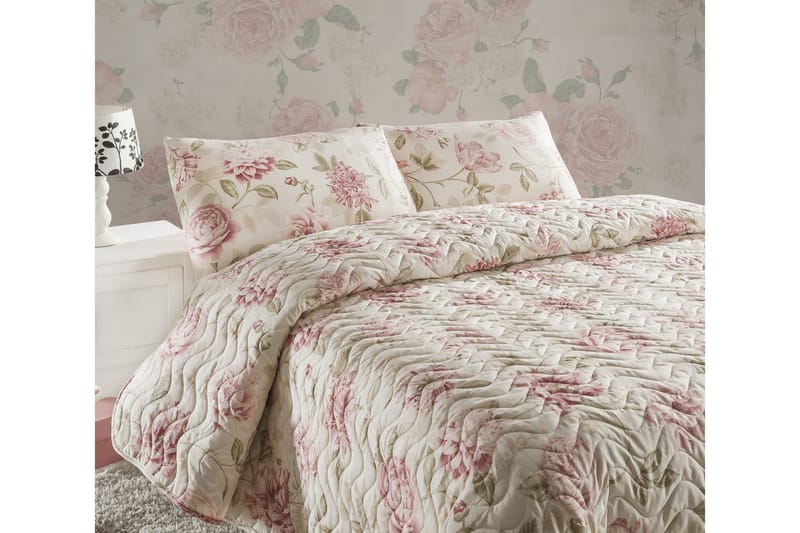 EPONJ HOME Överkast Enkelt 160x220 Quilt+Örngott Rosa/Sand - Textilier & mattor - Sängkläder - Överkast
