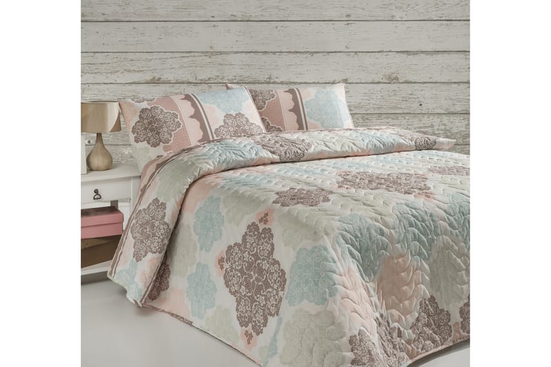 EPONJ HOME Överkast Dubbelt 200x220 Quilt+2 Örngott Beige - Textilier & mattor - Sängkläder - Överkast - Överkast enkelsäng
