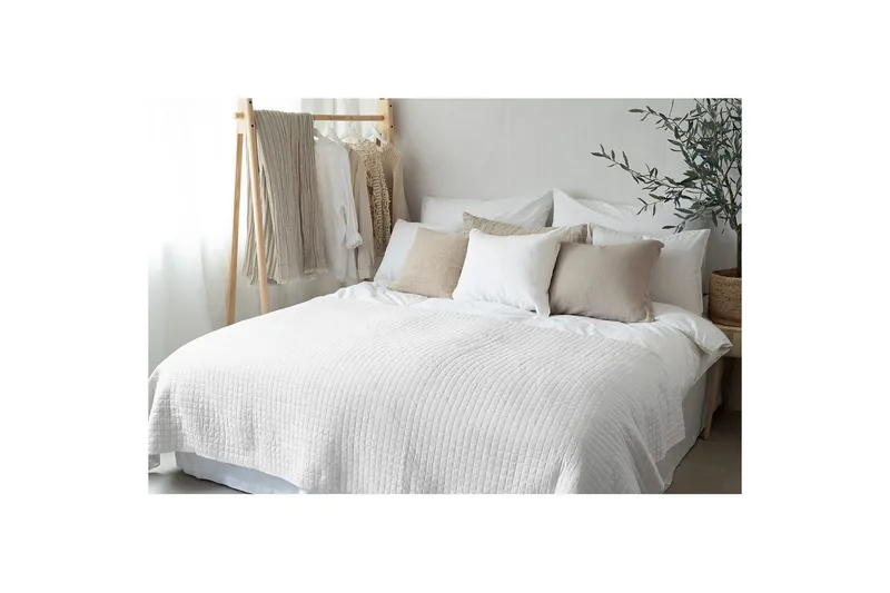 Sängöverkast Borganäs of Sweden - 250 x 250 cm, Vit - Textilier & mattor - Sängkläder - Överkast