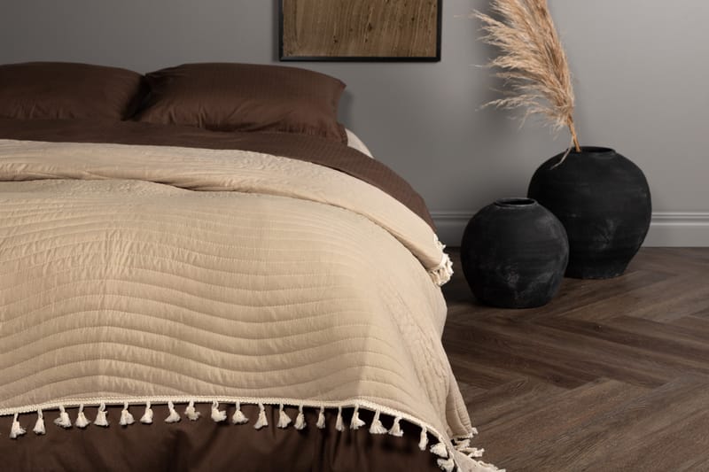 OVERLEAS Överkast 180x260 cm Beige - Överkast - Sängkläder - Överkast dubbelsäng