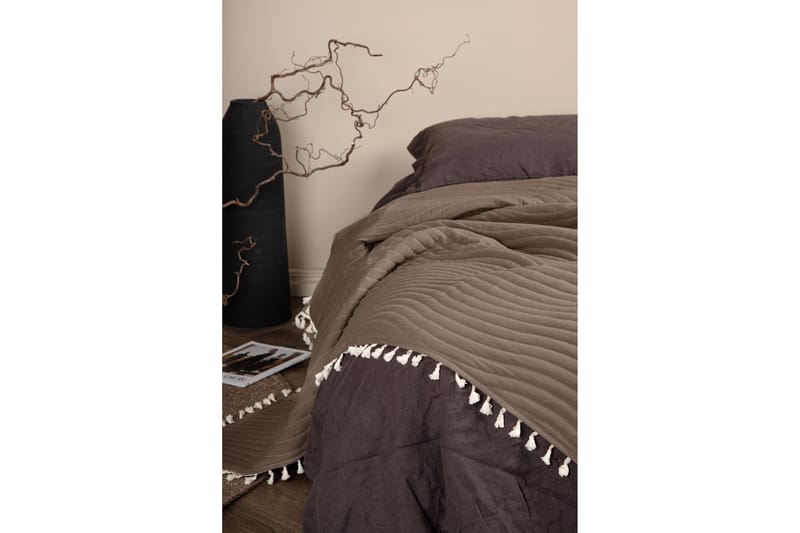 OVERLEAS Överkast 180x260 cm Brun - Överkast - Sängkläder - Överkast dubbelsäng