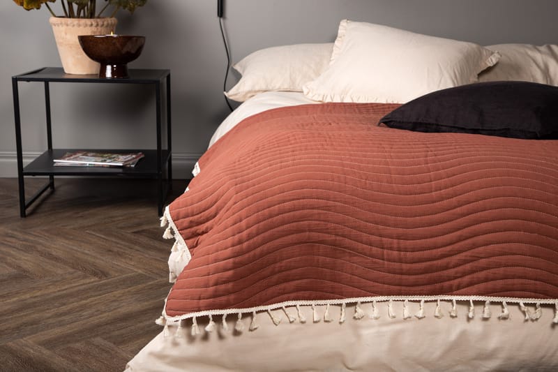 OVERLEAS Överkast 260x260 cm Rostbrun - Överkast - Sängkläder - Överkast dubbelsäng