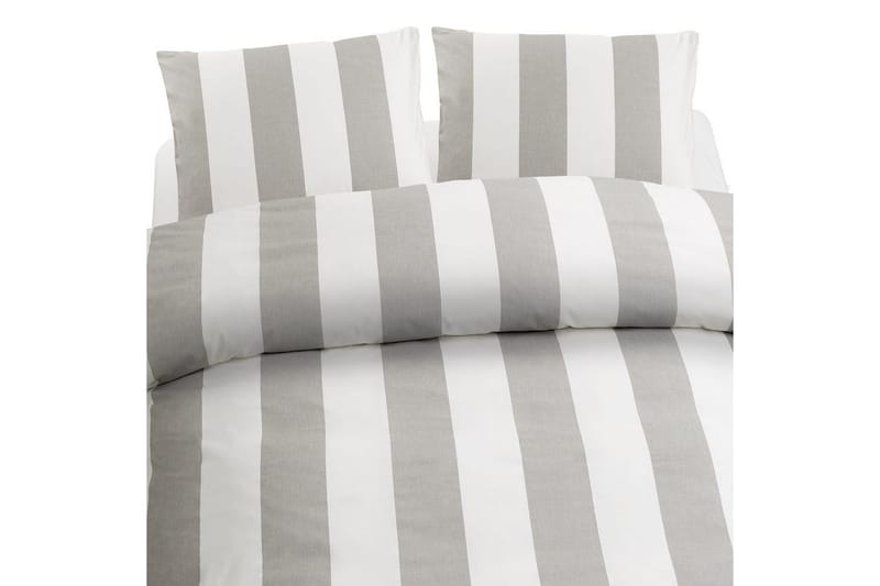 Påslakanset Dubbelsäng 3-Dels Block Stripe, Grå