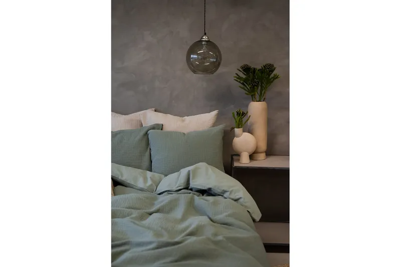 Påslakanset Dubbelsäng 3-Dels Rolling - Grön - Textilier & mattor - Sängkläder - Bäddset & påslakanset