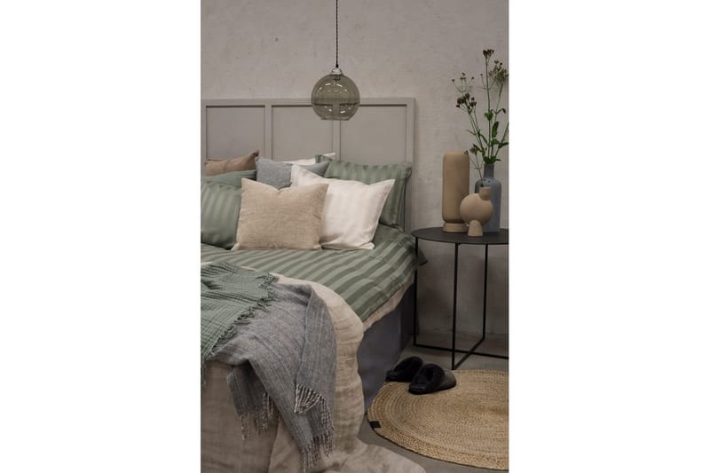 Påslakanset Dubbelsäng 3-Dels Satin - Grön - Textilier & mattor - Sängkläder - Bäddset & påslakanset