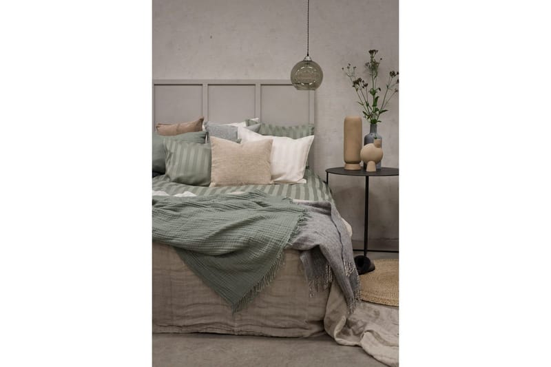 Påslakanset Dubbelsäng 3-Dels Satin - Grön - Textilier & mattor - Sängkläder - Bäddset & påslakanset