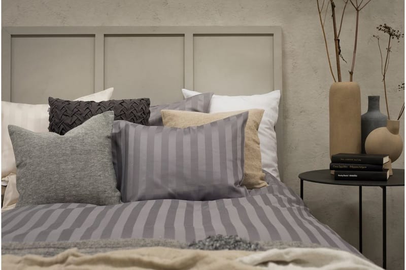 Påslakanset Dubbelsäng 3-Dels Satin - Ljusgrå - Textilier & mattor - Sängkläder - Bäddset & påslakanset