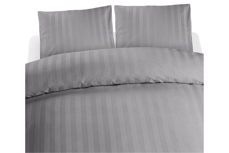 Påslakanset Dubbelsäng 3-Dels Satin, Ljusgrå