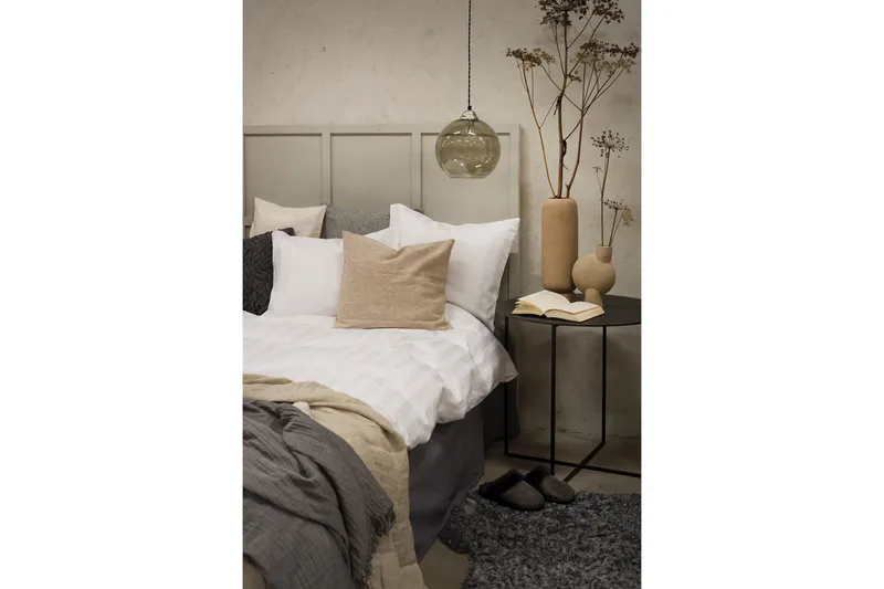 Påslakanset Dubbelsäng 3-Dels Satin - Vit - Textilier & mattor - Sängkläder - Bäddset & påslakanset