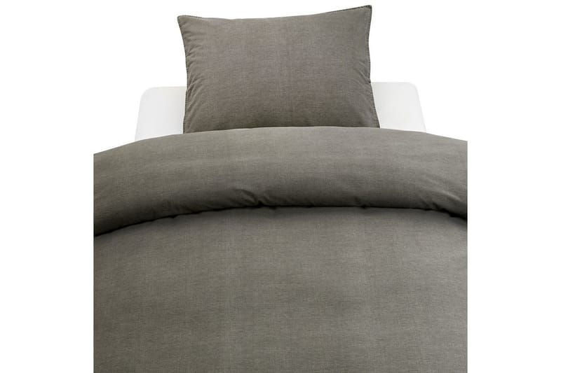 Påslakanset Dubbelsäng 3-Dels Washed - Grå - Textilier & mattor - Sängkläder - Bäddset & påslakanset