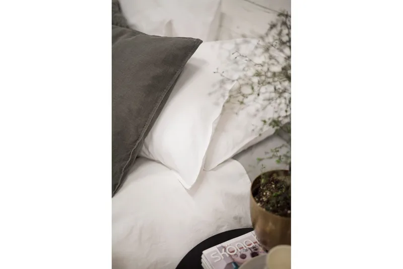 Påslakanset Dubbelsäng 3-Dels Washed - Vit - Textilier & mattor - Sängkläder - Bäddset & påslakanset