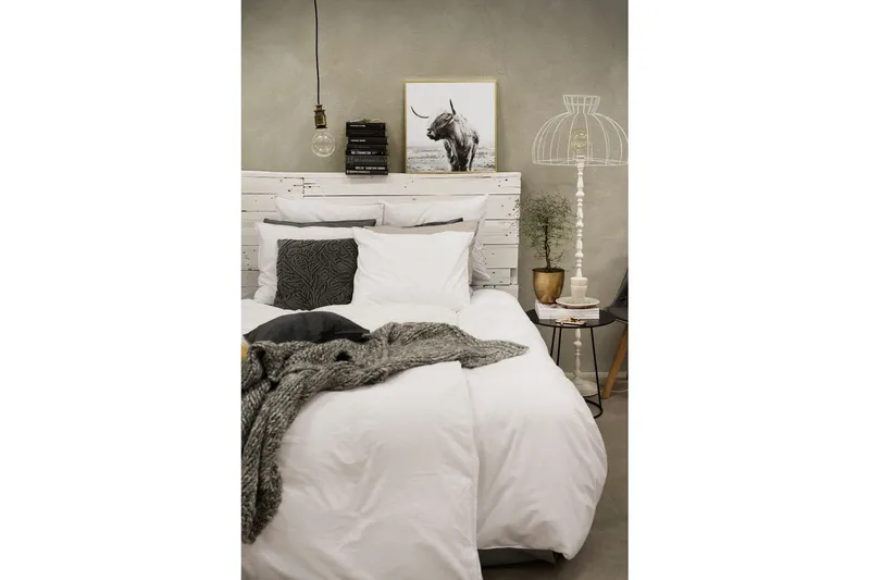 Påslakanset Dubbelsäng 3-Dels Washed - Vit - Textilier & mattor - Sängkläder - Bäddset & påslakanset