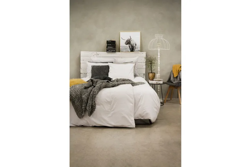 Påslakanset Dubbelsäng 3-Dels Washed - Vit - Textilier & mattor - Sängkläder - Bäddset & påslakanset