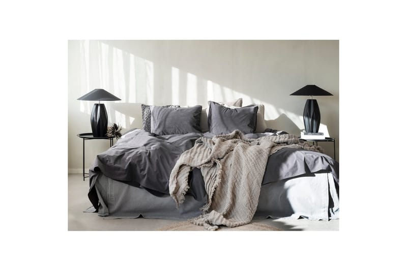 Påslakanset Dubbelsäng 3-Dels Percale - Grå - Textilier & mattor - Sängkläder - Bäddset & påslakanset
