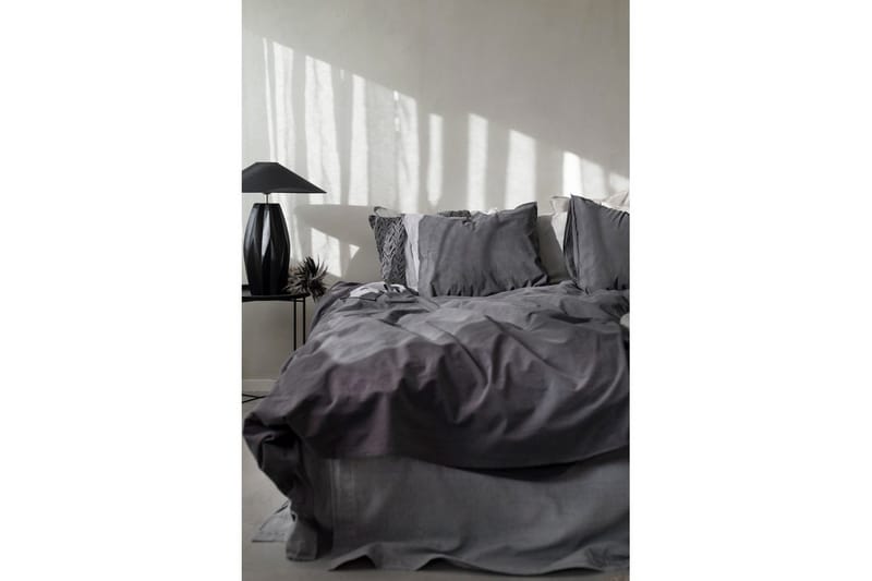 Påslakanset Dubbelsäng 3-Dels Percale - Grå - Textilier & mattor - Sängkläder - Bäddset & påslakanset