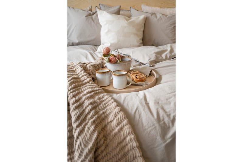 Påslakanset Dubbelsäng 3-Dels Percale - Sand - Textilier & mattor - Sängkläder - Bäddset & påslakanset