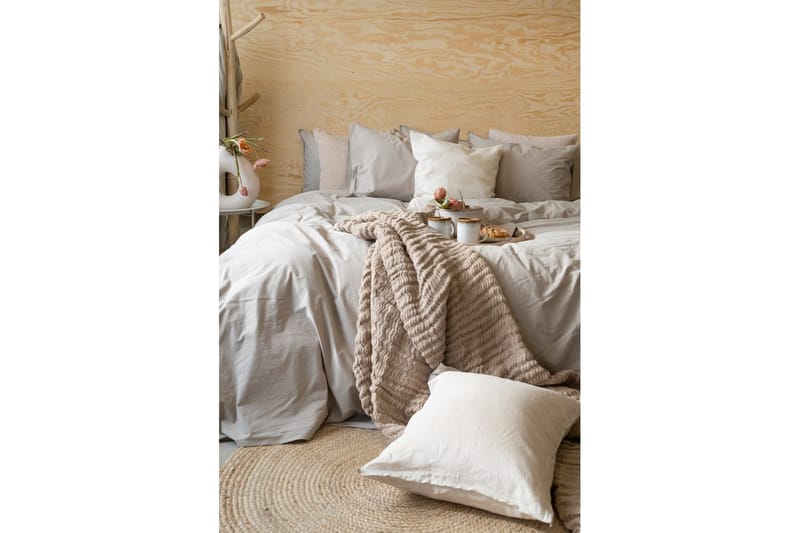 Påslakanset Dubbelsäng 3-Dels Percale - Sand - Textilier & mattor - Sängkläder - Bäddset & påslakanset