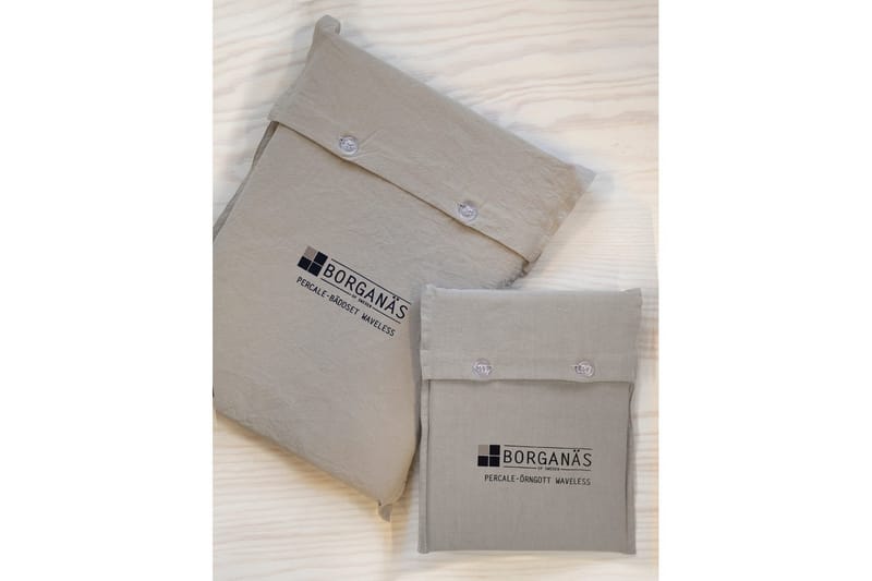 Påslakanset Dubbelsäng 3-Dels Percale - Sand - Textilier & mattor - Sängkläder - Bäddset & påslakanset