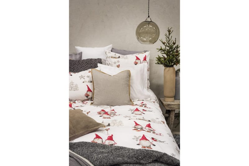 Påslakanset Dubbelsäng Frosty Christmas 212x220 cm - Vit - Textilier & mattor - Sängkläder - Bäddset & påslakanset