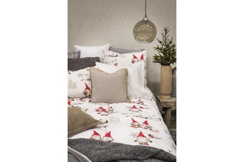 Påslakanset Dubbelsäng Frosty Christmas 212x220 cm - Vit - Textilier & mattor - Sängkläder - Bäddset & påslakanset