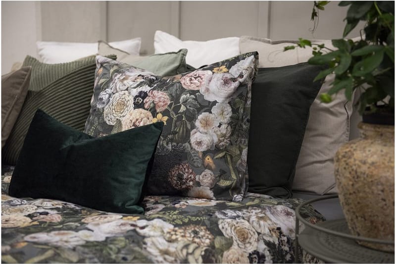 Påslakanset Enkelsäng 2-Dels Abigail Grön - Borganäs of Sweden - Textilier & mattor - Sängkläder - Bäddset & påslakanset