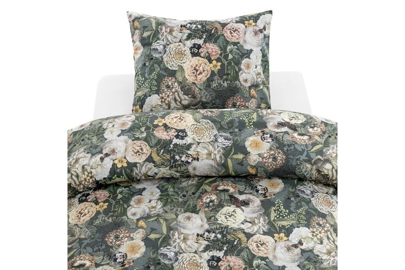 Påslakanset Enkelsäng 2-Dels Abigail Grön - Borganäs of Sweden - Textilier & mattor - Sängkläder - Bäddset & påslakanset