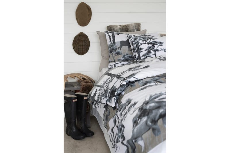 Påslakanset Enkelsäng 2-Dels Älg Grå - Borganäs of Sweden - Textilier & mattor - Sängkläder - Bäddset & påslakanset
