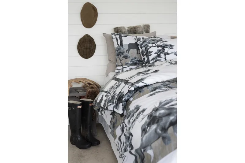 Påslakanset Enkelsäng 2-Dels Älg Grå - Textilier & mattor - Sängkläder - Bäddset & påslakanset