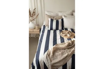 Påslakanset Enkelsäng 2-Dels Block stripe - Marinblå - Textilier & mattor - Sängkläder - Bäddset & påslakanset