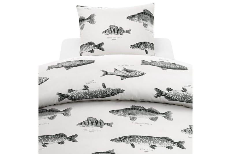 Påslakanset Enkelsäng 2-Dels Fiske Vit, Franzén