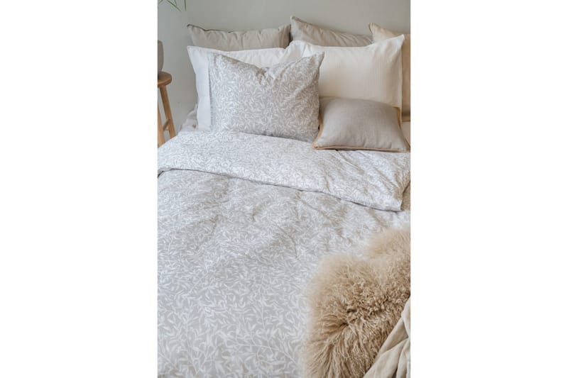 Påslakanset Enkelsäng 2-Dels Garden - Greige - Textilier & mattor - Sängkläder - Bäddset & påslakanset